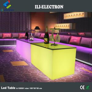 Wholesale PE Plastic LED Rectangle Cube Light Bar Table Color Changing With Remote Control For Club from china suppliers