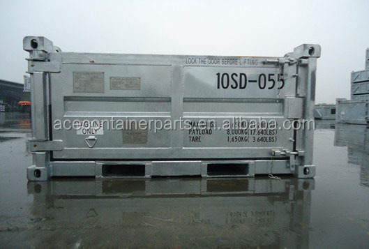 10ft DNV 2.7-1 Standard Offshore Cargo Baskets Half-Height Dry Steel Container Open Top 3-Meter Length Optional Half-Height