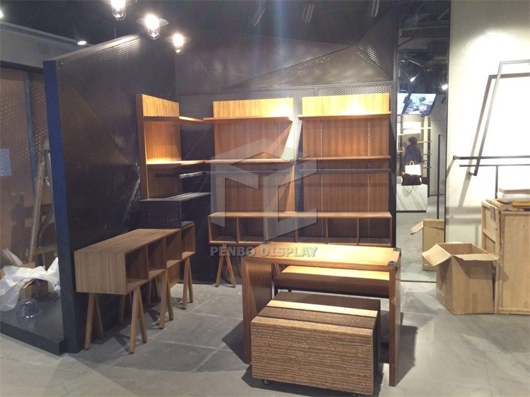 Acrylic Clothing Display Rack Garment Store Interior Display Furniture