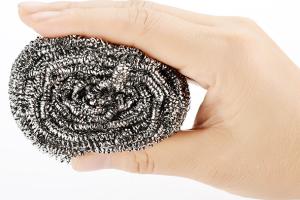 Wholesale Environmental Friendly Scouring Pad Stainless Steel , No Peculiar Smell Metal Pot Scrubbers from china suppliers