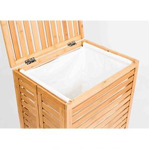 Wholesale Foldable Bamboo Washing Basket Laundry Hamper Storage Multifunctional from china suppliers