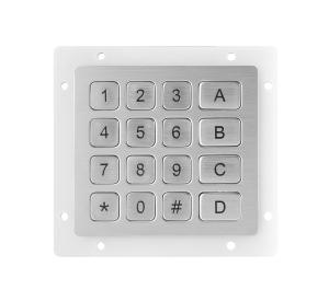 China Stainless Steel matrix usb numeric keypad 16 keys compact format on sale