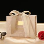 Velvet Book Shaped Paper Gift Box Self Erecting Cardboard Packaging Red Pink