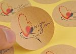 Brown Logo Printed Printable Label Stickers Kraft Paper Material