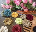 Beige Cotton Crochet Venise Lace Collar Gorgeous Flower Motif Neckline Bib