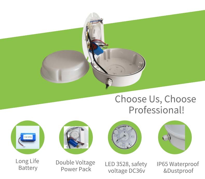 3 Hours 15W 6500K Wall Mounted LED Emergency Light