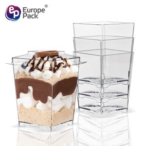 Wholesale New arrival eco-friendly disposable cute plastic cup with lid for dessert from china suppliers