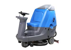 Wholesale Ride On Drving Floor Scrubber Dryer Machine For Railway Station Blue / Grey from china suppliers