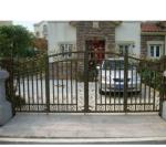 School / Villa Courtyard Cast Iron Door Anti Rust Coating Eco Friendly