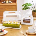 Custom Wholesale Disposable Food Packaging Box Swiss Roll Cake Box Supply