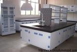 Professional Chemistry Lab Furniture , PP Lab Island Bench With Sink / Faucets