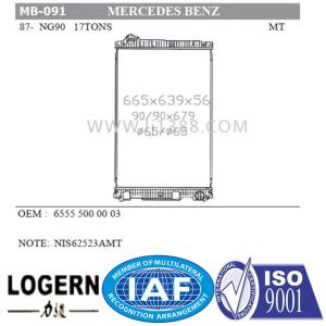 Wholesale OEM 6555000003 MERCEDES BENZ Radiator Replacement For Ng90 17tons'87-00 from china suppliers