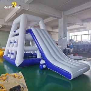 Wholesale Blue PVC Inflatable Water Toys Airtight Floating Water Slide For Lake from china suppliers
