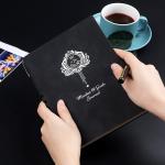 Custom Logo Hardcover Business Notebook with PU Leather Cover and 100 Sheets