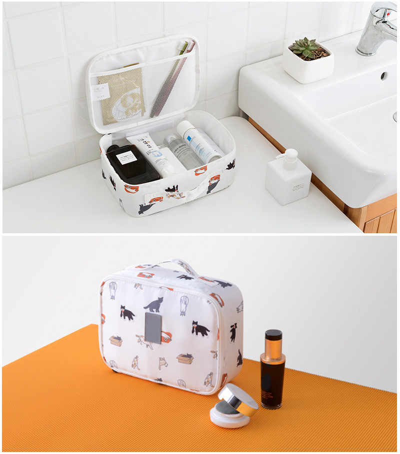 Personalized Travel Portable Wash Makeup Bag Custom Cartoon Print