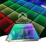 Outdoor Wedding Party Glass Dance Floor with 3D Neon Mirror Light and RGB Color