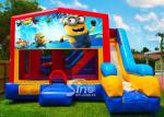 7in1 kids Despicable Me minion bounce house with basketball hoop N obstacles
