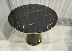 Wholesale Living Room 90cm 75cm Wrought Iron Marble Coffee Table from china suppliers