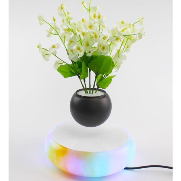 Christmas gift colorful led light change magnetic levitation flying air bonsai