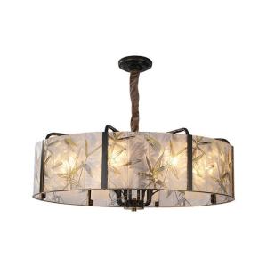 Wholesale Enamel Bamboo Leaf Chandelier Light Copper Glass E14 Lamp Holder from china suppliers