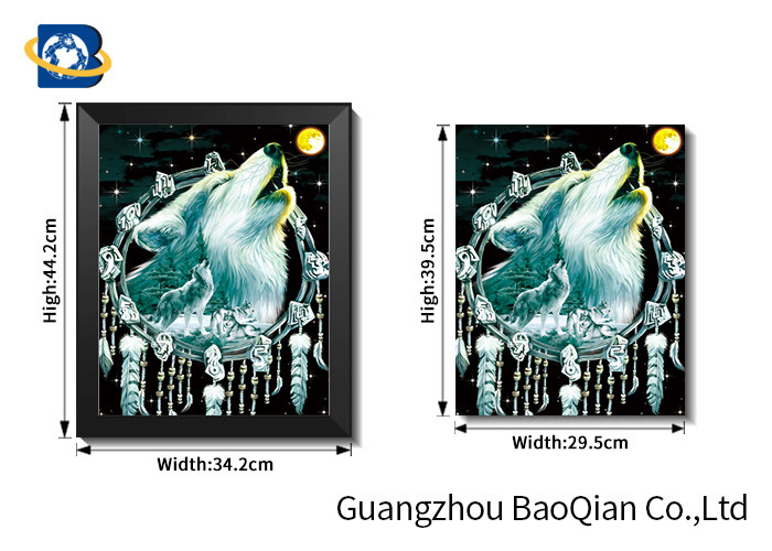 Depth Effect 3d Picture Of Animal Wolf , Changing Flipped 3d Picture