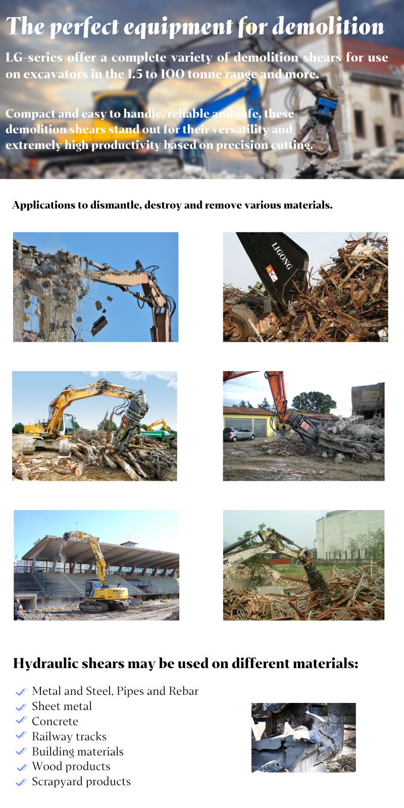 QBTS Demolition Pulverizer Excavator Hydraulic Concrete Crusher For Koma