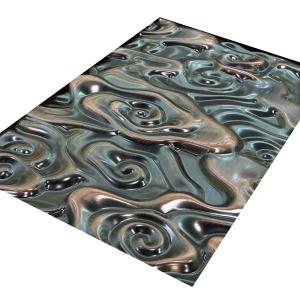 Wholesale SS 201 304 316 Embossed Stainless Steel Sheet Large Size Water Ripple Bronze Color Mirror from china suppliers