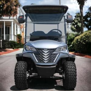 Wholesale 2+2-Seater Luxury Gray Electric Golf Cart With High Horsepower 14-Inch Off-Road Tires For Various Scenes Such As Mountains And Beaches from china suppliers