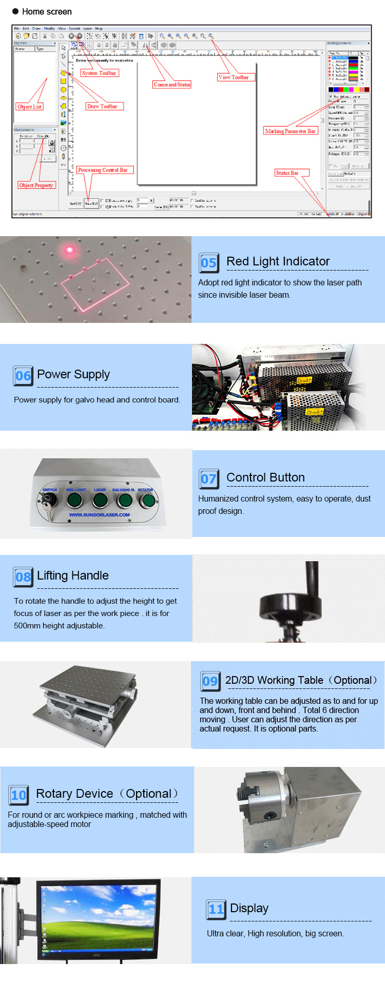 20w 30w 50w Fiber Laser Marker/ Engraver/ Laser Marking/engraving Machine For Metal/watches/stainless Steel
