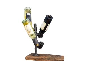 Wholesale Industrial Pipe 4 Bottle Wine Rack Wine Holder For Kitchen / Home Bar from china suppliers