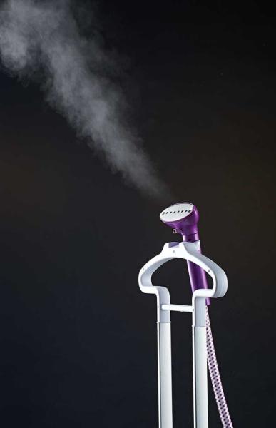 Double Poles Wrinkle Remover Clothes Steamer Purple Color With 2.4 L Water Tank