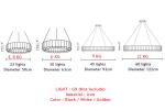 Creative luxury golden iron chandelier restaurant decoration Living Room
