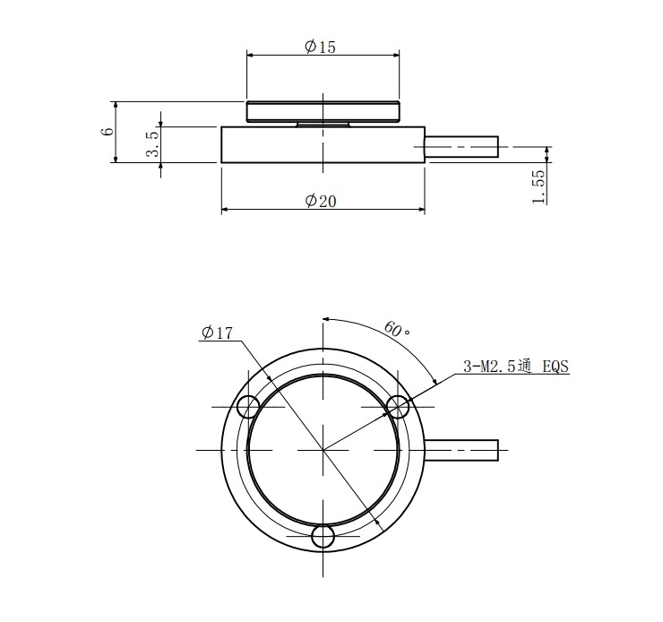 100n 0.3% Tension Force Transducer Stainless Steel 500n Load Cell