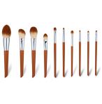 Dark Orange Aluminum Ferrule Cosmetic Makeup Brush Fluffy Soft Synthetic
