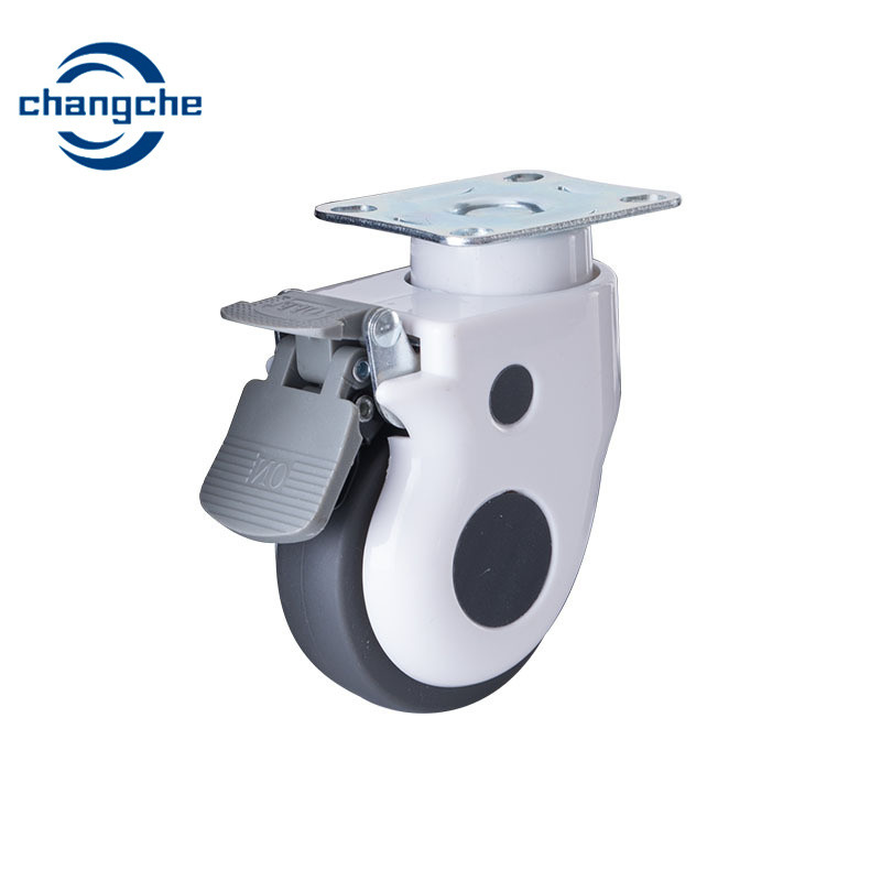 TPR 5 Inch Hospital Bed Caster Wheels 125kg Anti-Winding Locking Castor Wheel