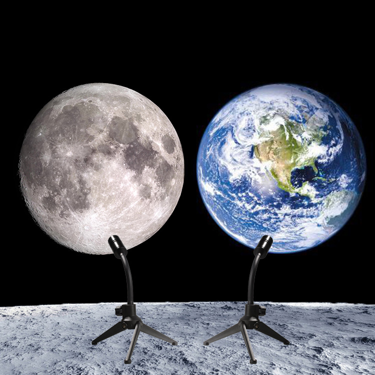 Moon Light LED Lamp Earth Planet Projector Bracket USB Moon Night Light Planet Projection Lamp Room Decor Sky Light Projector