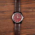 Modern Men'S Quartz Watch Leather Quartz Watch With Stainless Steel Band