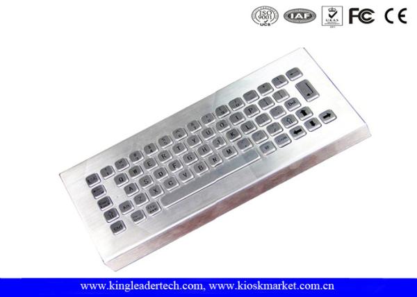 Compact-sized Brushed Stainless Steel Keyboard Industrial Desktop