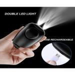 Rechargeable DC5V Police Approved Personal Security Alarms Pink Black Blue