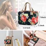 Floral Oxford Cosmetic Toiletry Bag For Women
