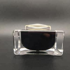 Wholesale 50ml 1oz Black Cosmetic Cream Jar Square Luxury Acrylic Material Portable from china suppliers