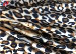 Stretching Polyester Spandex Velvet Fabric Animal Printed Warp Knitting Fabric