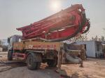 The concrete pump truck of Sany is in excellent condition.