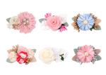 24g Bridal Hair Decorative Artificial Silk Flower Hair Clips 100% Handmade