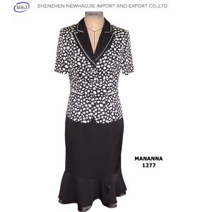 Wholesale Black wave point lady two-piece suit from china suppliers