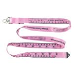 Pink Soft Cloth Tape Measure Lanyard Easy To Carry Work ID Card Light Weight