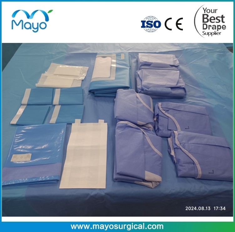 Laparotomy Surgery use Disposable Surgical Laparoscopy Drape Pack