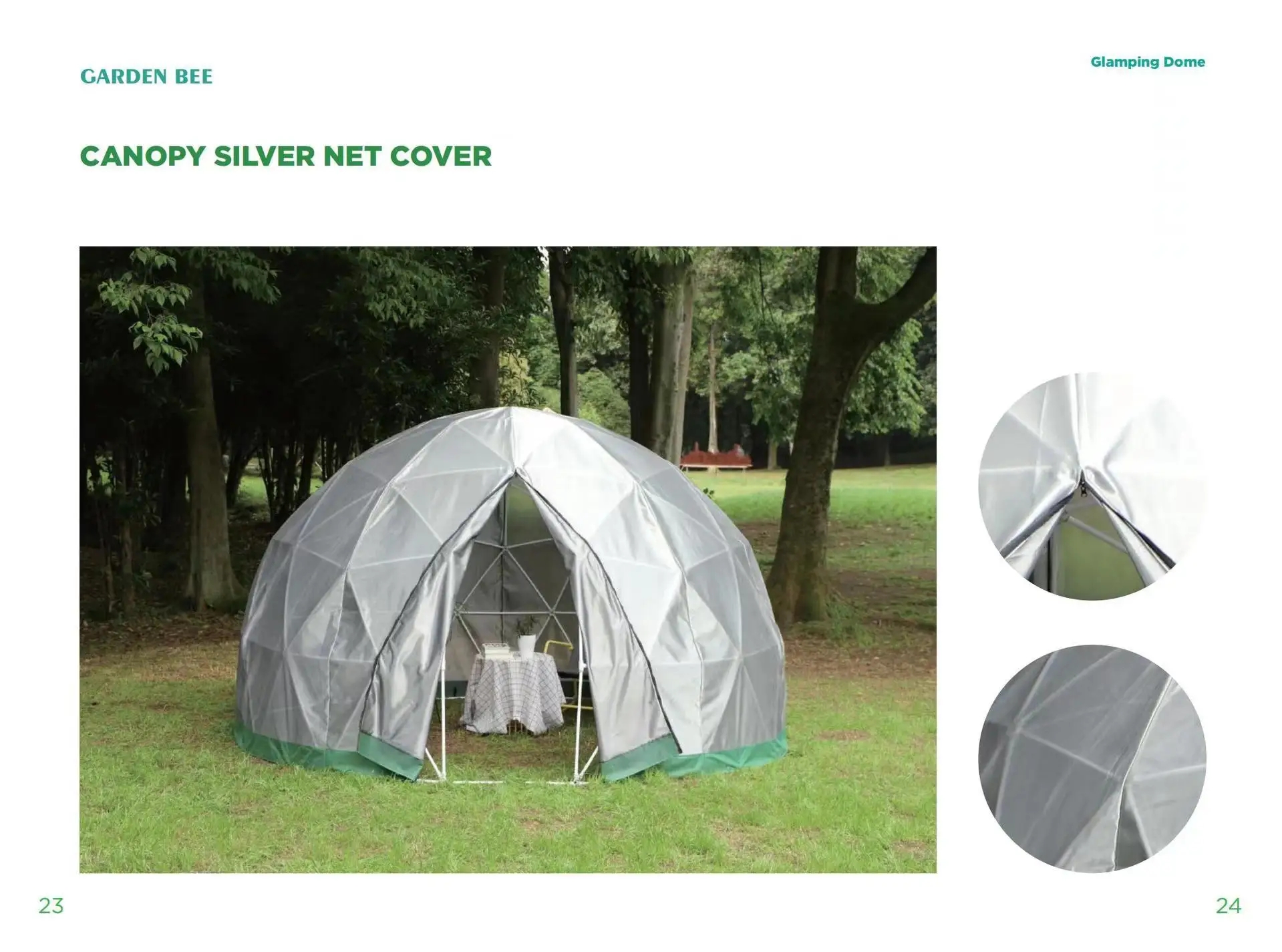 Customized Logo 2.9m Igloo Dome Tent Transparent PVC For Garden House
