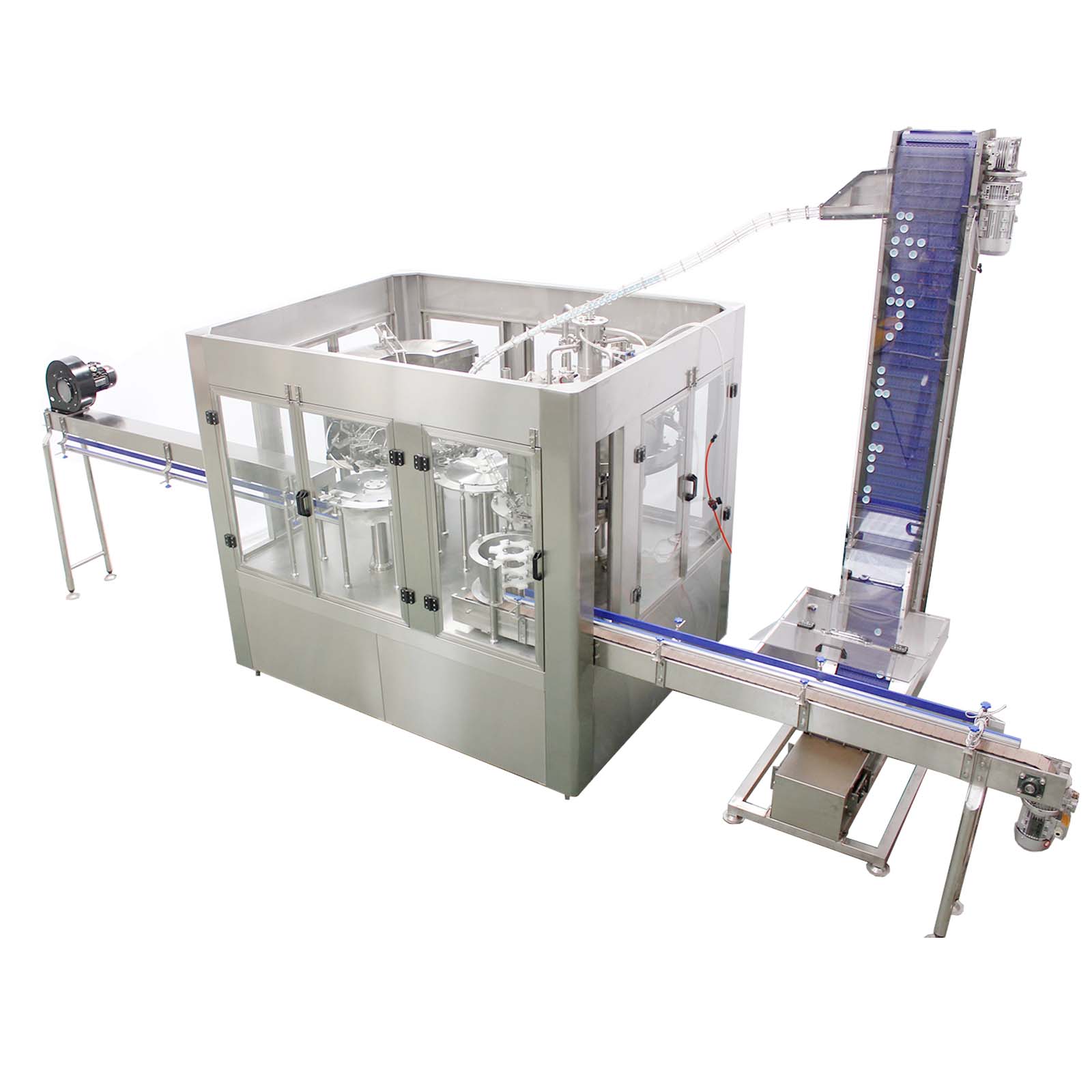 Flexible 3 In 1 Carbonated Beverage Filling Machine 2000bph-24000bph
