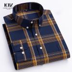 Men's 100% Cotton Plaid Button Collar Shirts Versatile Cardigan Tops for Any